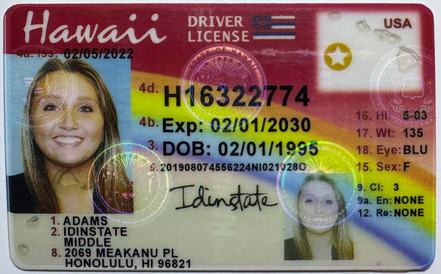 New Hawaii Fake Driver license,Hawaii FAKE ID