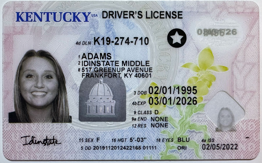 KENTUCKY Fake Driver License