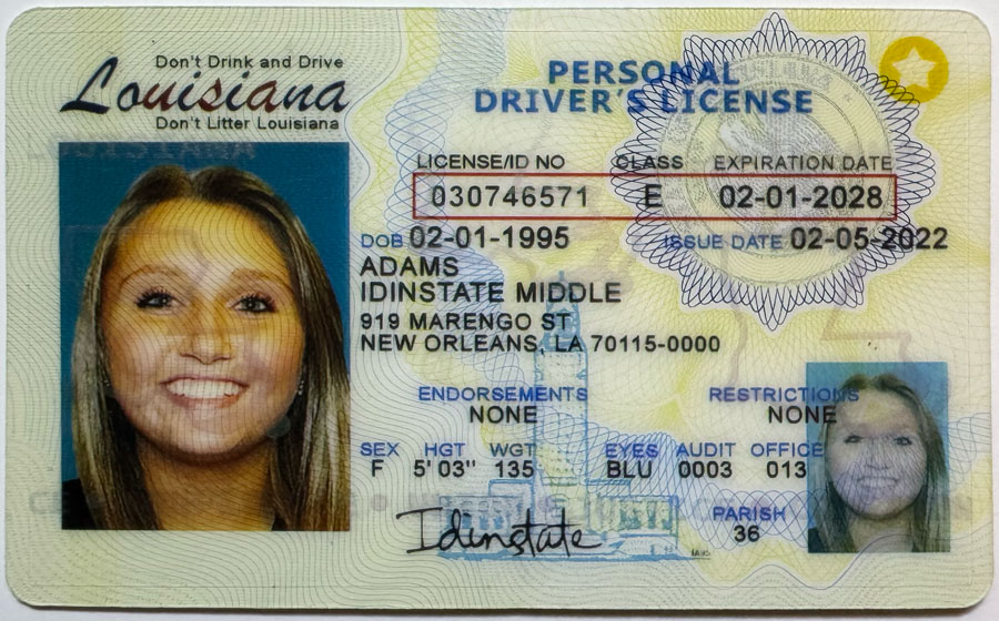 New Louisiana Fake Driver license,Louisiana FAKE ID
