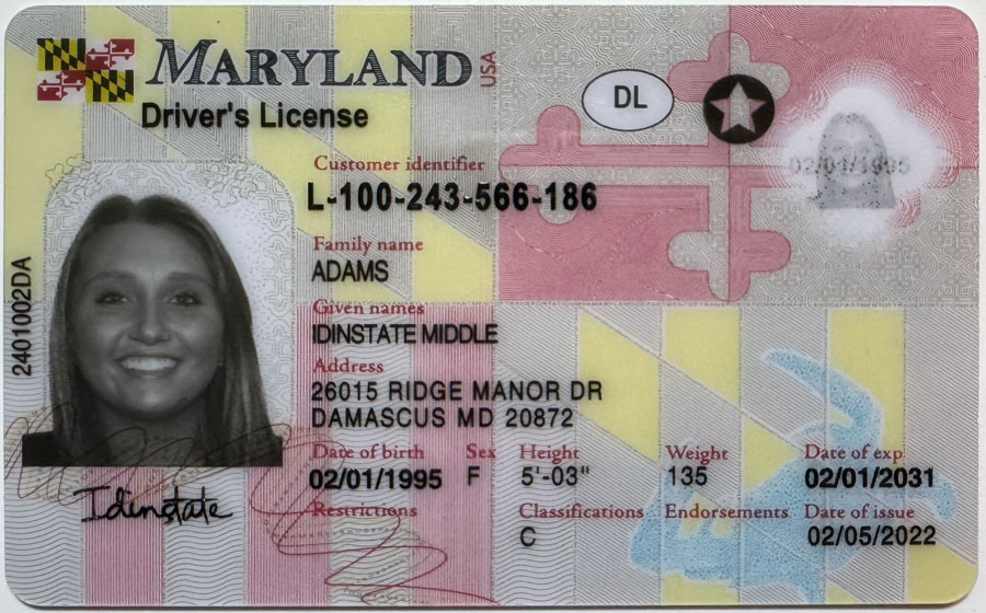 MaryLand Fake Driver License