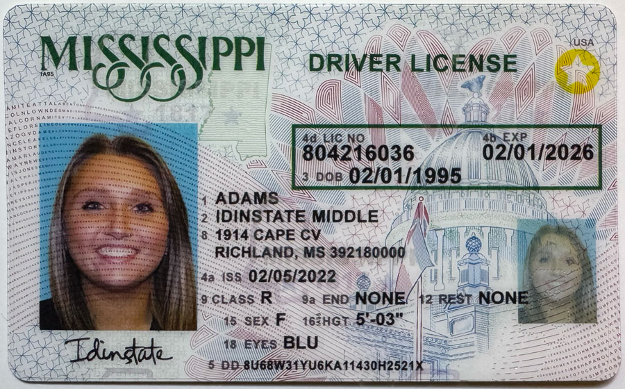 MISSIMISSPPI Fake Driver License