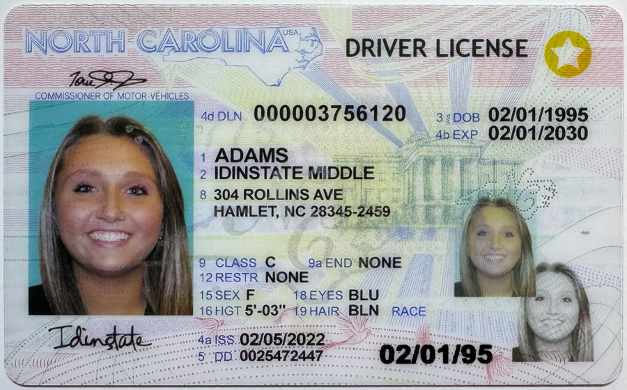 NORTH CAROLINA Fake Driver License