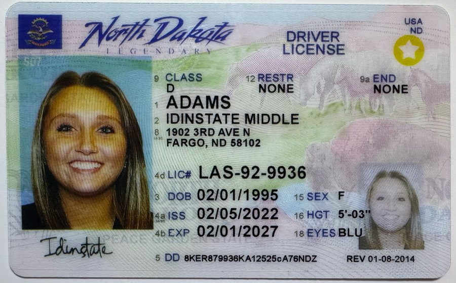 NORTH DAKA Fake Driver License