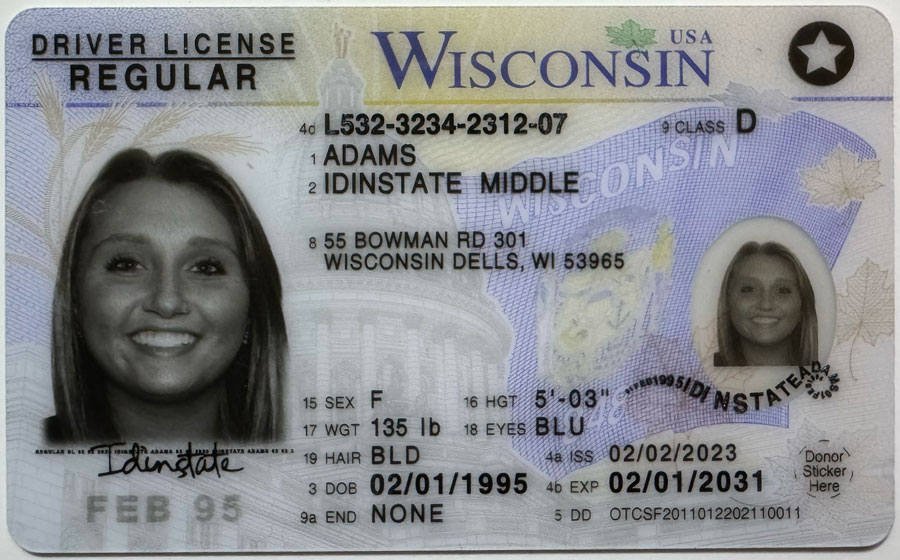 WISCONSIN Fake Driver License