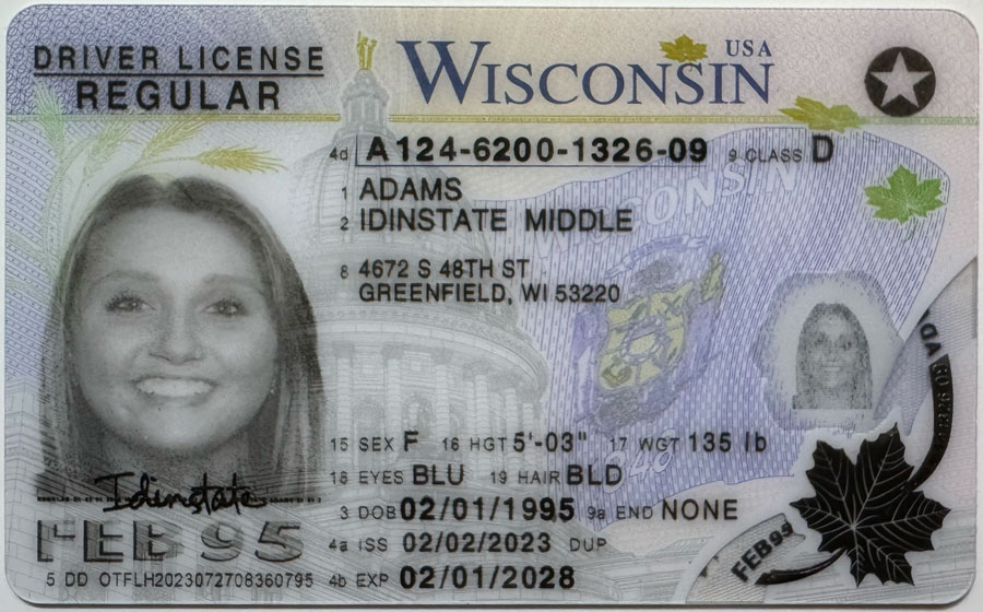 WISCONSIN Fake Driver License