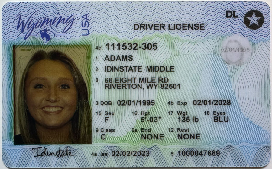 IDINSTATE IDINSTATE New WYOMING State Fake ID