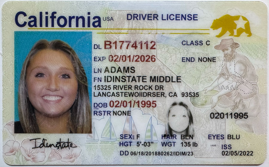 New California Fake Driver license