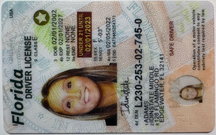 New Floria U21 Fake Driver License
