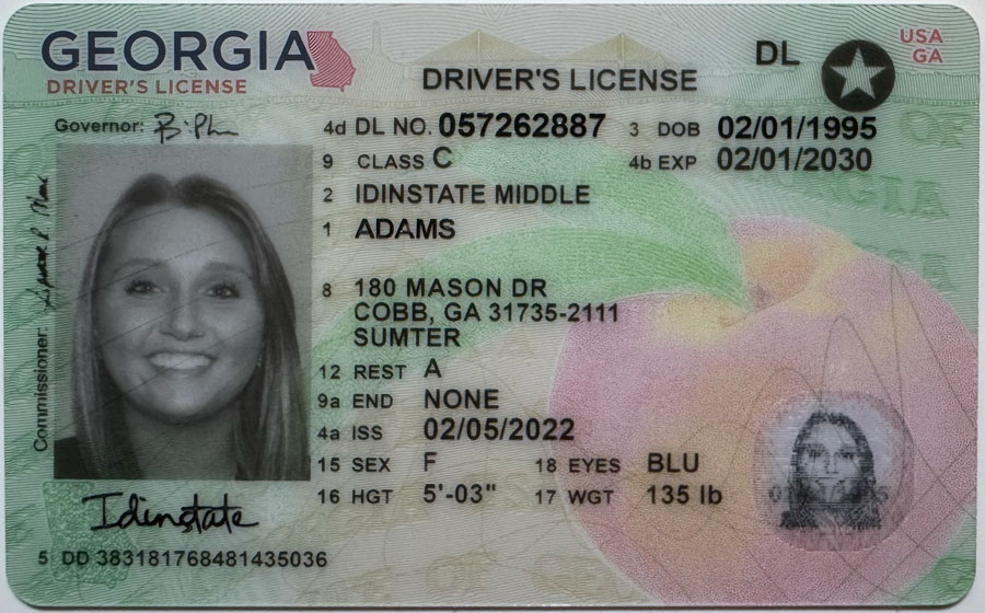 New Georgia Fake Driver license,New Georgia FAKE ID