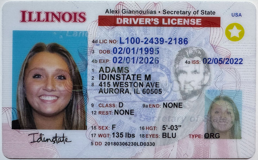 New Illinois Fake Driver license