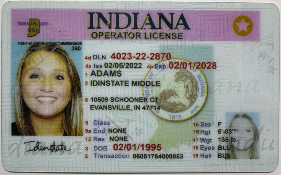 New Indiana Fake Driver license,New Indiana FAKE ID