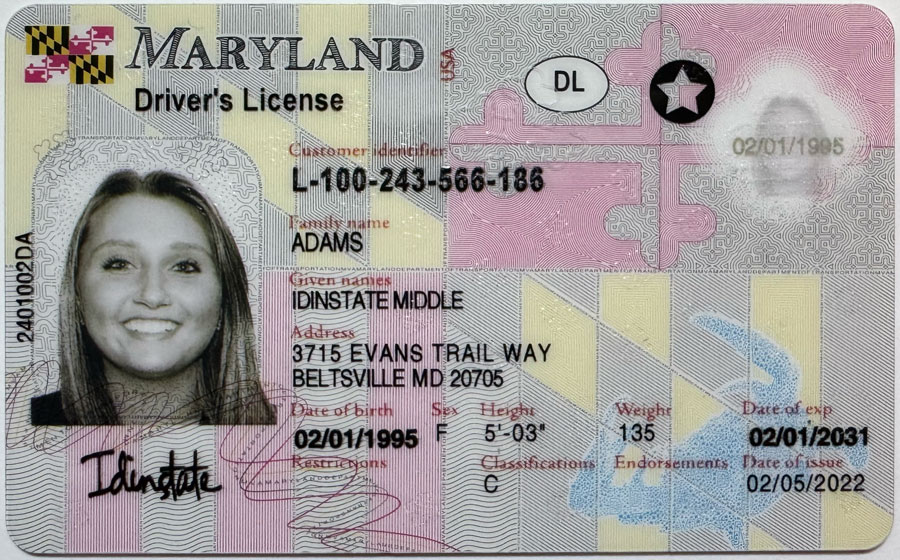 New Maryland Fake Driver license,New Maryland FAKE ID