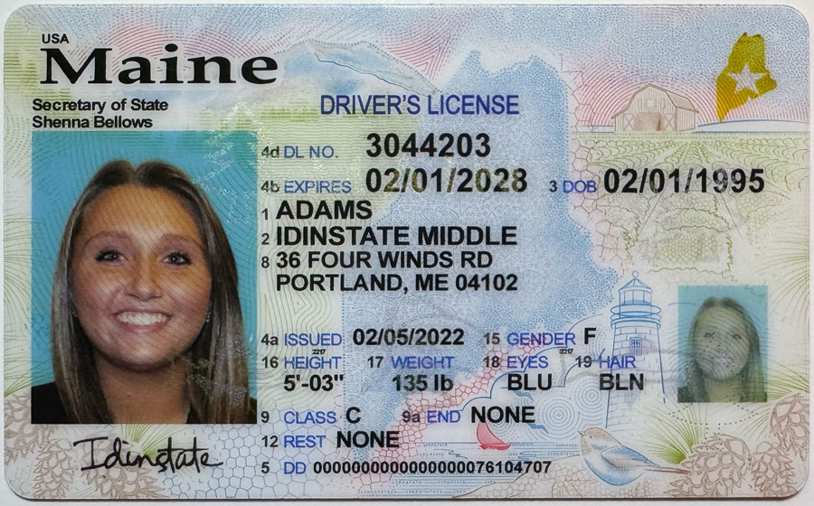 New Maine Fake Driver license,New Maine FAKE ID