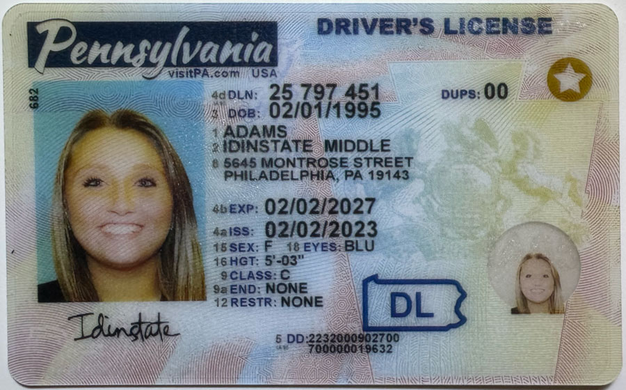 New Pennsylvania Fake Driver license