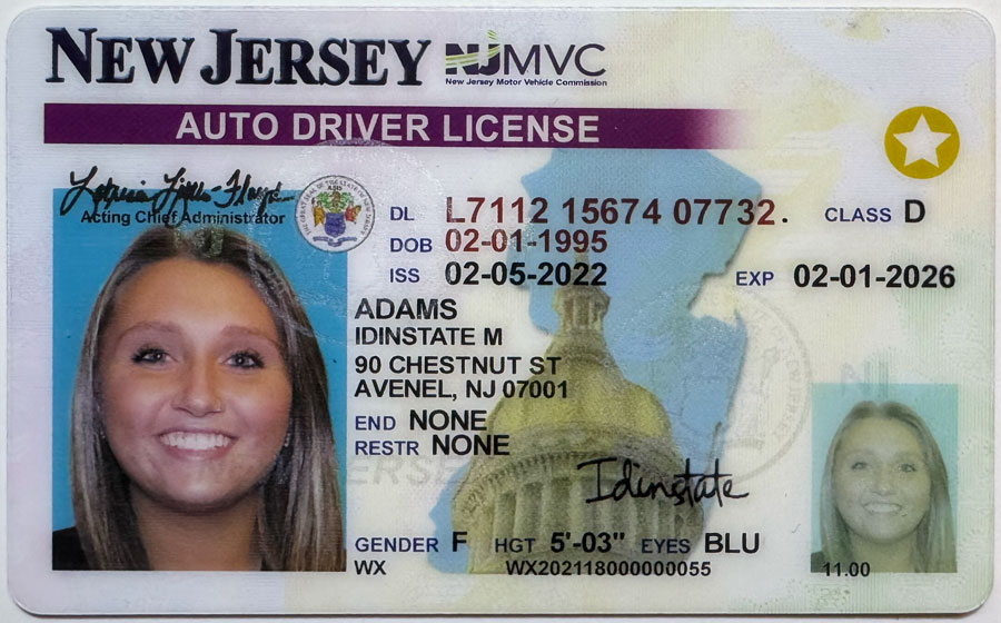 New New Jersey Fake Driver License